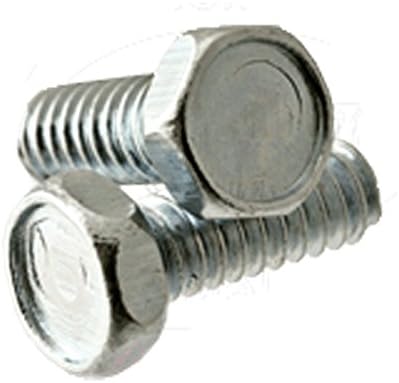 #10-24 x 1" Machine Screws, Steel, Indented Hex Head, Unslotted, Full Thread, Zinc Plating (Quantity: 100 pcs)