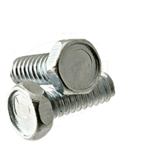 #10-24 x 1 1/2" Machine Screws, Steel, Indented Hex Head, Unslotted, Full Thread, Zinc Plating (Quantity: 50 pcs)