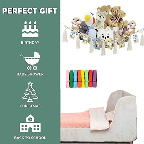 Toys Stuffed Animal Hammock For Kids Room | Xl Macrame Plush Animal Net Toy Storage | Corner Toy Macrame Toy Storage Net White #TOP3