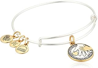 Alex and Ani Women's Hand in Hand II, Two Tone EWB Bangle Bracelet