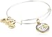 Alex and Ani Women's Hand in Hand II, Two Tone EWB Bangle Bracelet, Rafaelian Silver, Expandable