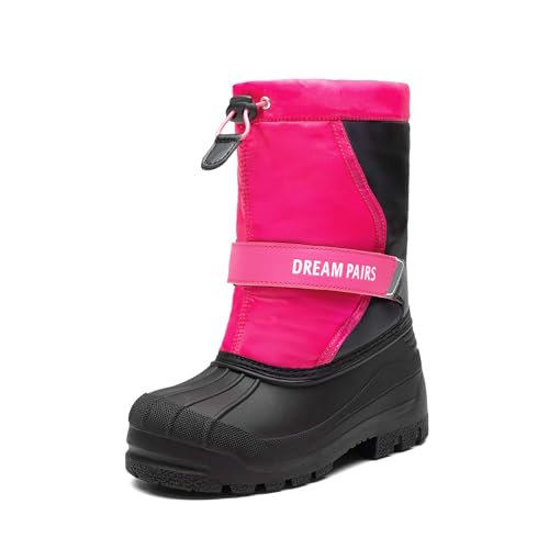 DREAM PAIRS Boys & Girls Mid Calf Water-Resistant Winter Snow Boots for Toddler/Little/Big Kid