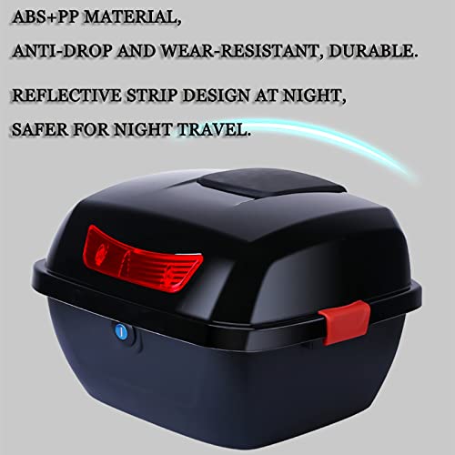Baúl de motocicleta impermeable y resistente a impactos con ABS rígido 4
