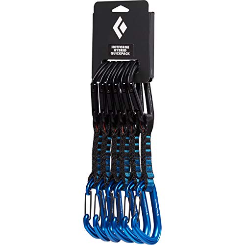 BLACK DIAMOND HotForge Hybrid Quickdraw Quickpack (6-Pack, 12cm) for Rock Climbing | Lightweight...