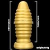 Jixaxe Riesige Durchmesser Analdildo Butt Plug Golden Silikon Dildo Weichen Anal Plug Extra Großer Analplug Perfekt als Großer Buttplug Anaus Massage Trainer Sexspielzeug für Männer Frauen #1