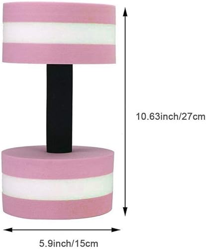 Miniatura 5 de Mancuernas de agua, mancuernas de ejercicio acuático, juego de 2 mancuernas de espuma para ejercicio aeróbico de agua, resistencia para la piscina,