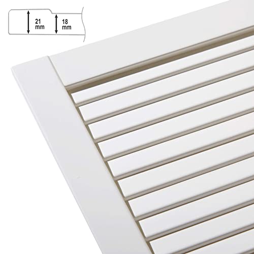 Lamellentüren 2er Pack 462 x 494 x 21 mm aus Kiefernholz
