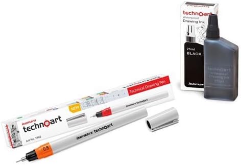 Technoart Technical Drawing Pen 0.8 and Ink Combo