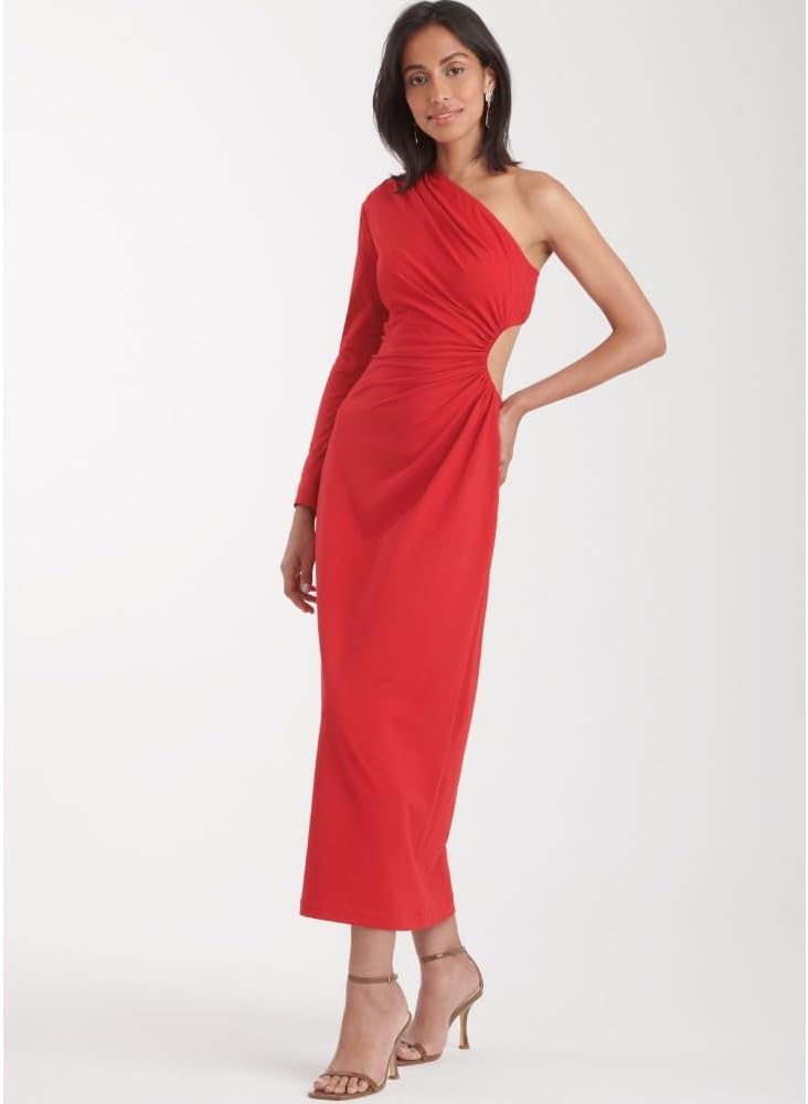 Simplicity Misses' One Shoulder Knit Dress Sewing Pattern Packet, Design Code S9885, Sizes 8-10-12-14-16
