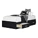 South Shore Furniture Cosmos Collection Twin Mates Bed Box Only, Black Onyx and Charcoal