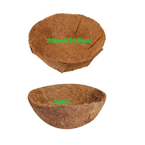 Kokosfaser-Auskleidung für den Außenbereich, rund, Kokosnuss, natürliche Pflanzenfasern, Ersatz für Blumentopf, Garten, Gemüse, 50,5 cm Cover