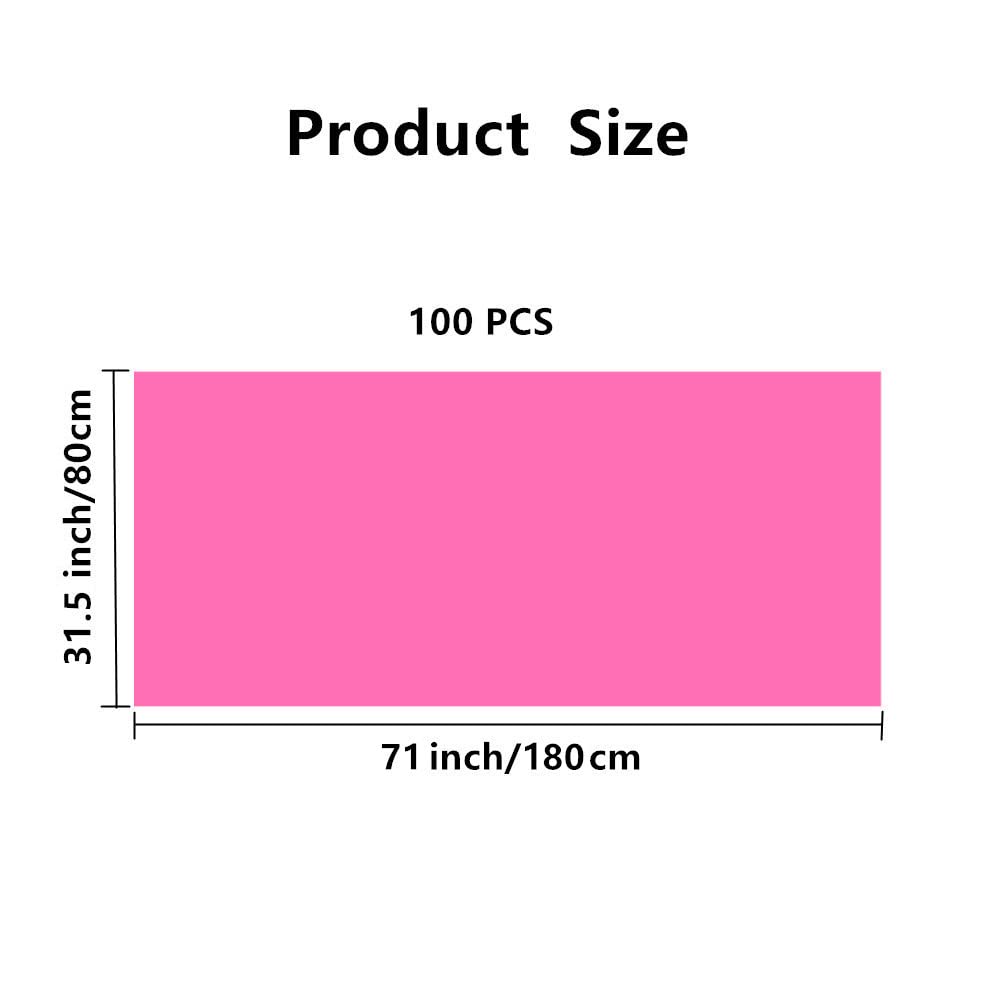 100 hojas de mesa de masaje, sábanas de spa desechables, tela no tejida, funda de cama de masaje impermeable para esteticista, tatuaje, encerado, cama de pestañas, mesa de salón, 75 x 31.5