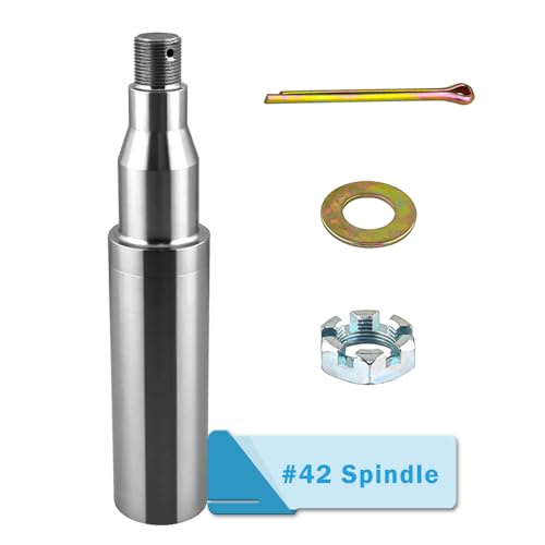 RigsNParts Trailer Spindle Round #42 EZ Lube Spindle for 5200lbs to 7000lbs Trailer Axle Spindle with Cotter Pin,Spindle Nut and Spindle Washer