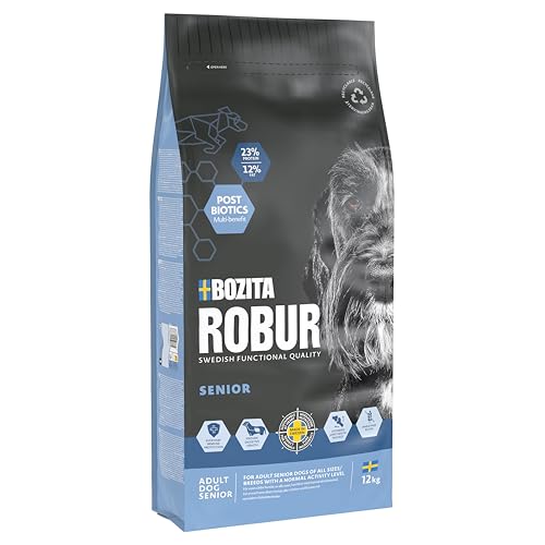 Bozita ROBUR Adult Senior Huhn 12kg - HUndefutter Trockenfutter mit hoher Akzeptanz, Postbiotika, ohne Weizen für deinen Vierbeiner mit viel Lebenserfahrung