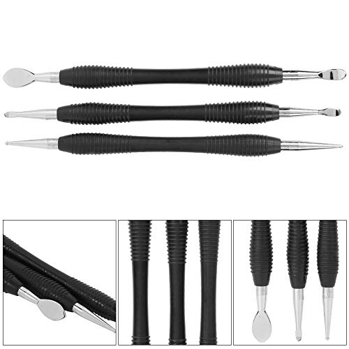 3Pcs Leather Press Rub Tool Carving Printing Tool Modeling Spoon Carving Tools Leather Craft Spoon Stylus Tool Set - Image 3