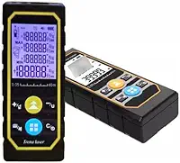 Trena Laser Digital De Alta Precisão, Trena Profissional 40M, Função Soma Medidas, Medição Rápida De Volume, Distância, Área, Iluminação Led LCD, Função Silenciosa, Resistente, Globi.