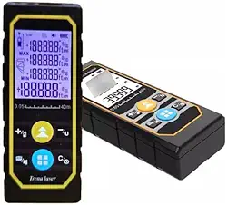 Trena Laser Digital De Alta Precisão, Trena Profissional 40M, Função Soma Medidas, Medição Rápida De Volume, Distância, Área, Iluminação Led LCD, Função Silenciosa, Resistente, Globi.