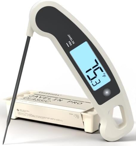Lavatools Javelinยฎ PRO Classic Ultra-Fast 2-Second Professional Digital Instant Read Meat Thermometer for Grill and Cooking, Auto-Rotating Backlit Display, IP65 Water Resistant โ Panda