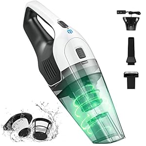 Handstaubsauger, Handstaubsauger mit Wandhalterung, 2200mAh Aufladbar Akku Handstaubsauger, kabellos, klein und handlich…