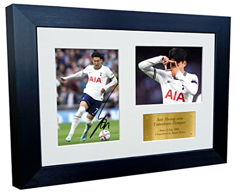 Cadre photo autographes Tottenham Hotspur Spurs 2022/23 foot format A4