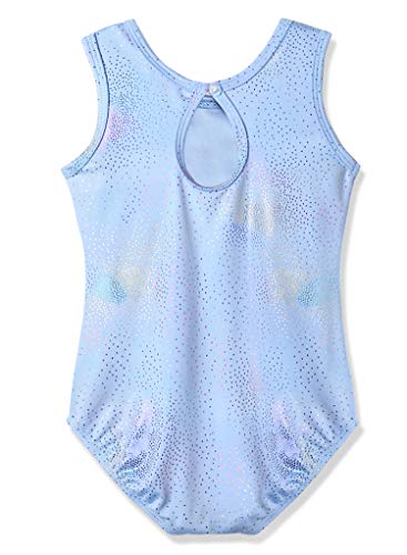HOZIY Leotards for Girls Ballet Gymnastics Sleeveless Long Sleeve Colorful Sparkles Aqua Blue Pink Purple Solid