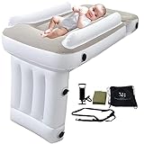 EEUK Aufblasbares Flugzeug Baby Reisebett,Auto Luftmatratze für Kinder mit Sicherheitsschienen,Aufbewahrungstasche,Tragbare Aufblasbare Kinderbetten für Camping,Reisen,Übernachtungen
