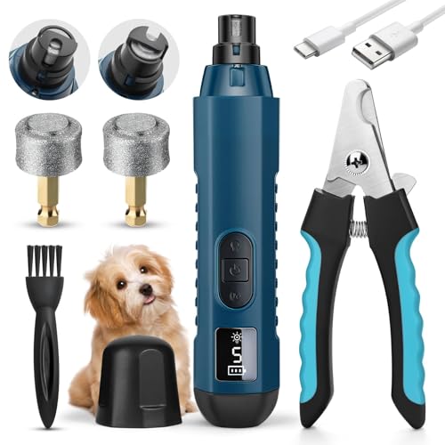 GlasFlength Coupe Griffes Chien et Lime Electrique, 5 Vitesses, LED, Rechargeable