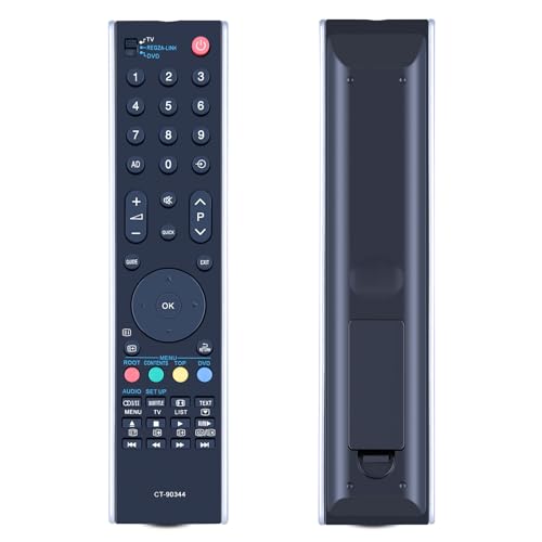 TCNOUMT CT-90344 Replacement Remote Control Suitible for Toshiba TV 37RV733 40MV732 32XV733 40ZV743 40YL743 37TV743 37MV732 32MV732 40VL743 40RV743 37RV743 32YL743 32RV743