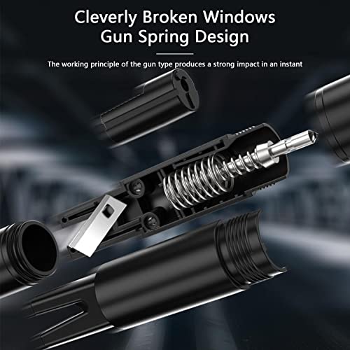 Quebra Vidros - Quebrador de vidro pegajoso e cortador de cinto de segurança - Ferramenta de perfura