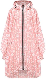LHHMZ Women Waterproof Rain Poncho Jackets Coats Lightweight Packable Hooded Raincoats Outdoor Rain Cape