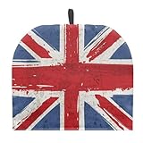 Eheartsgir British Flag Union Jack Tea Kettle Cover for English Tea Sets Durable Teapot Cozies Breakfast Warmer Home Kitchen Hotel Tea Party Table Decor Accessories