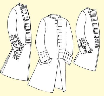 Sewing Pattern: 1750’s Coat with Military Variations for the Officer or Enlisted Man (42" Chest)