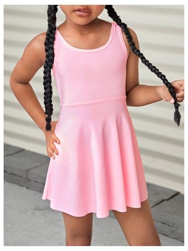 WDIRARA Girl's Tennis Dress Sleeveless Crisscross Back Athletic Workout Tank Dresses4