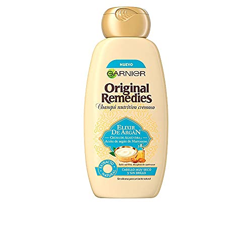 Garnier Original Remedies - Champú Nutritivo Cremoso Elixir de Argán para Pelo Muy Seco y Sin Brillo - 300 ml