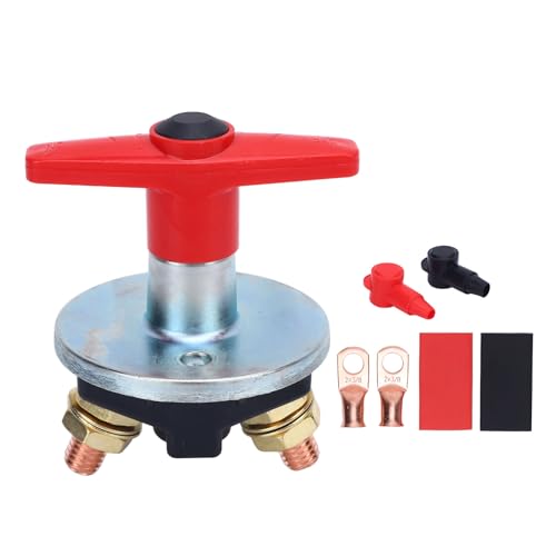 Battery Isolator Switch Kit DC 12V-60V 300A M10 Stud Battery Switch Disconnect Isolator Kit for Marine RV Terrain Vehicle