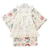 [キャサリンコテージ]女の子 ジュニア レースエプロン着物ワンピース PC998T 160cm ダリアベージュ[OWT] TAK