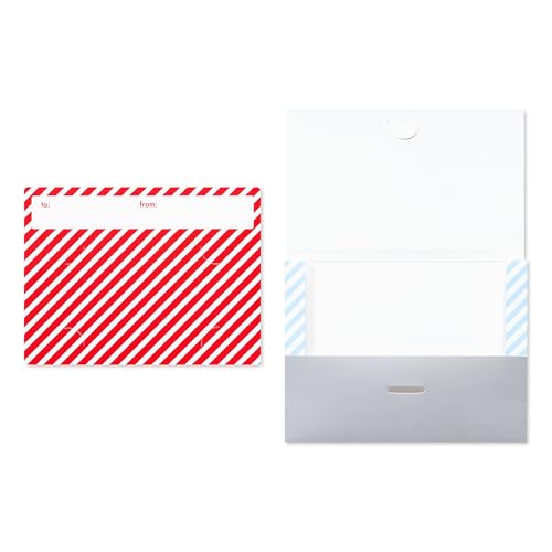 American Greetings Christmas Gift Card Holders, Stripes, Polka Dots and Lettering (12-Count)