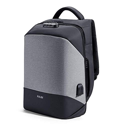 KALIDI Mochila para portátil de 15 pulgadas  antirrobo  impermeable  elegante  multiusos