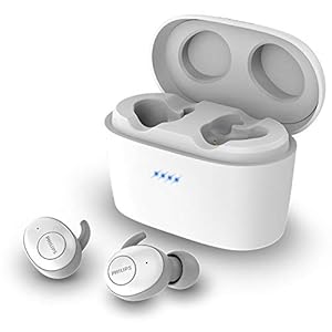 Philips In Ears Kopfhörer SHB2515WT/10 Kopfhörer In Ear (Bluetooth, Integriertes Mikrofon, Hohe Akkulaufzeit, Geräuschunterdrückung, 3 Ohrkappentypen), weiß