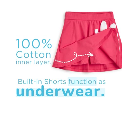 Image of YouGotPlanB Cotton Skater Skirt for Girls | Pack of 1 | Ages 3-16 Years | Attached Inner Shorts | Ideal for Sports & Play