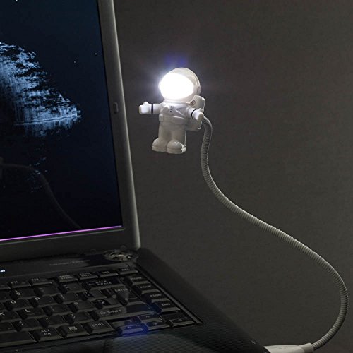EasTree New Funny Creative Spaceman Astronaut LED Flexible Adjustable USB Bedroom Night Light for Laptop PC Notebook