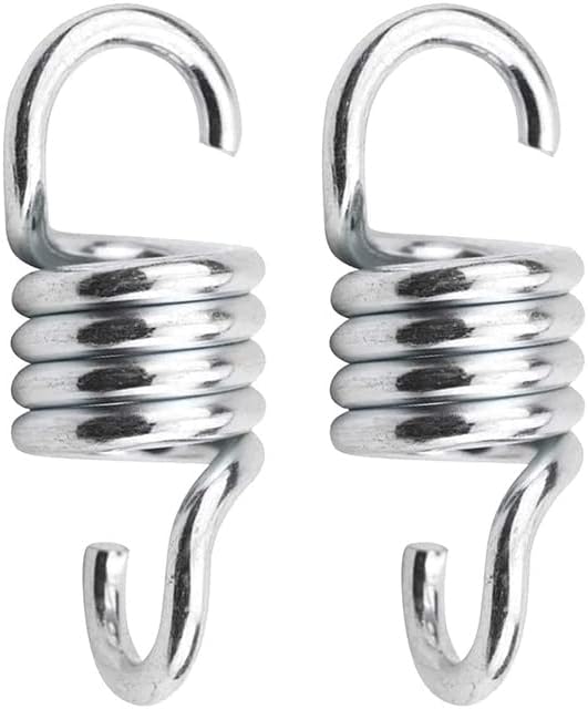 Hardened Galvanized Steel 660 LB Hammock Spring Hook Hanger Extension Spring for Hanging Hammock Chairs Porch Garden Swings - (Color: Gold)