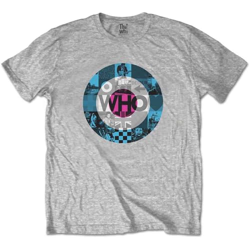 Image of The Who Target Blocks Official Tee T-Shirt Mens Unisex (Medium) Grey