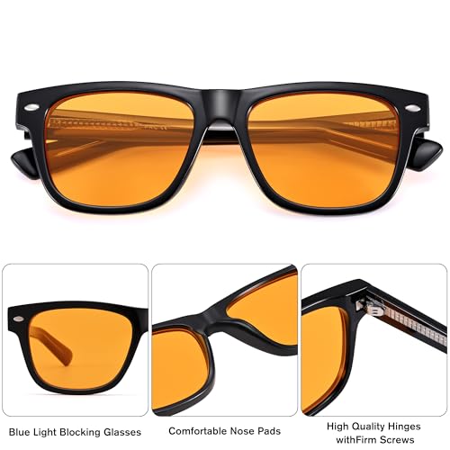 Image of Pro Acme Blue Light Blocking Glasses for Woman Amber Gaming Glasses for Men Computer Glasses for Eyes Strain