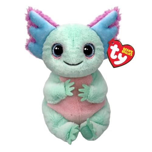 TY Alex Axolotl - Beanie Bellies Reg | Weiches Plüschtier für Kinder,...