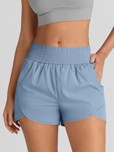 Image of AUTOMET Womens Athletic Shorts High Waisted Running Pants Gym Workout Casual Sport Clothes with Pockets 2026