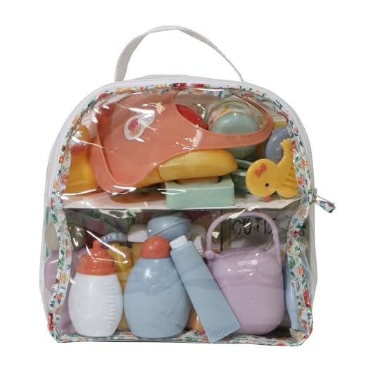 JC Toys- Mochila con 29 Accesorios para muñecas, Adecuado para muñecas, Guardar y Jugar, Multicolor