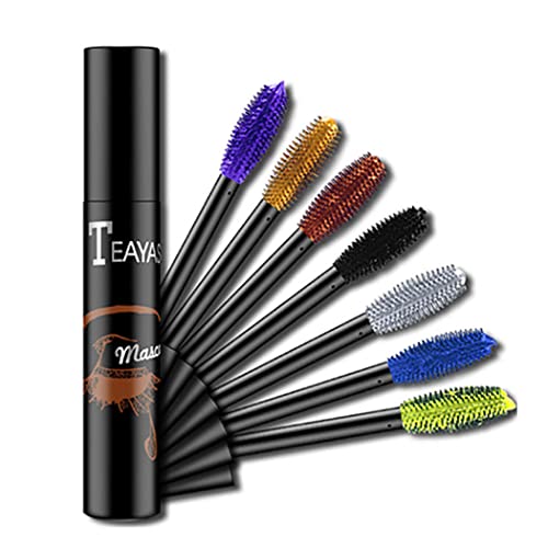 Eyret Waterproof Long-Lasting Colorful Mascara Silver Smudgeproof Fast Dry Eye Lashes Curling Lengthening Thick Eyelashes Paste Beauty Makeup For Women And Girls (2#) #TOP3