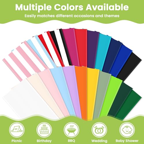 Image of Mulbozy 4 Pcs Lime Green Plastic Table Cloth Disposable, 54 x108 Inch