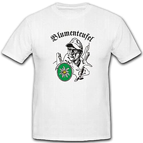 T-Shirt Blanc XX-Large Armée Bundeswehr Fleurs de Diable Montagneuses